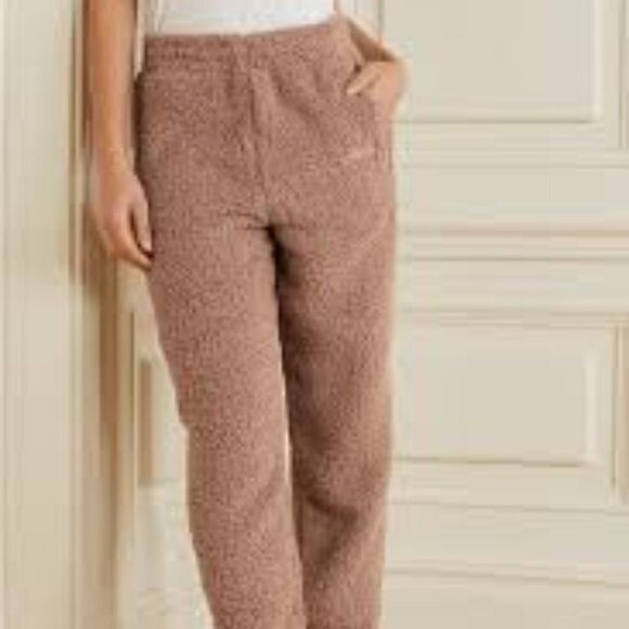 NWT SKIMS Teddy Jogger Lounge Pants in Tiger's Eye Size Small - Picture 1 of 12